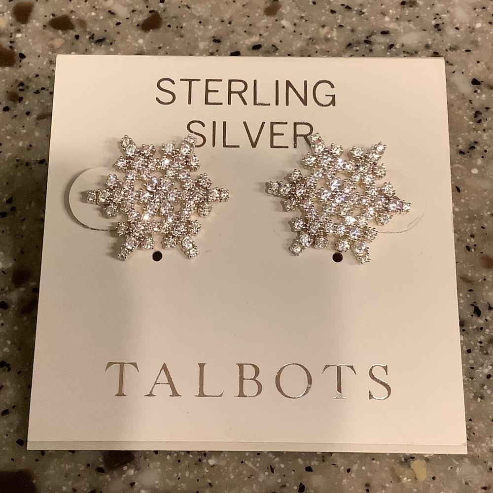 Sterling silver Snowflake Earrings
